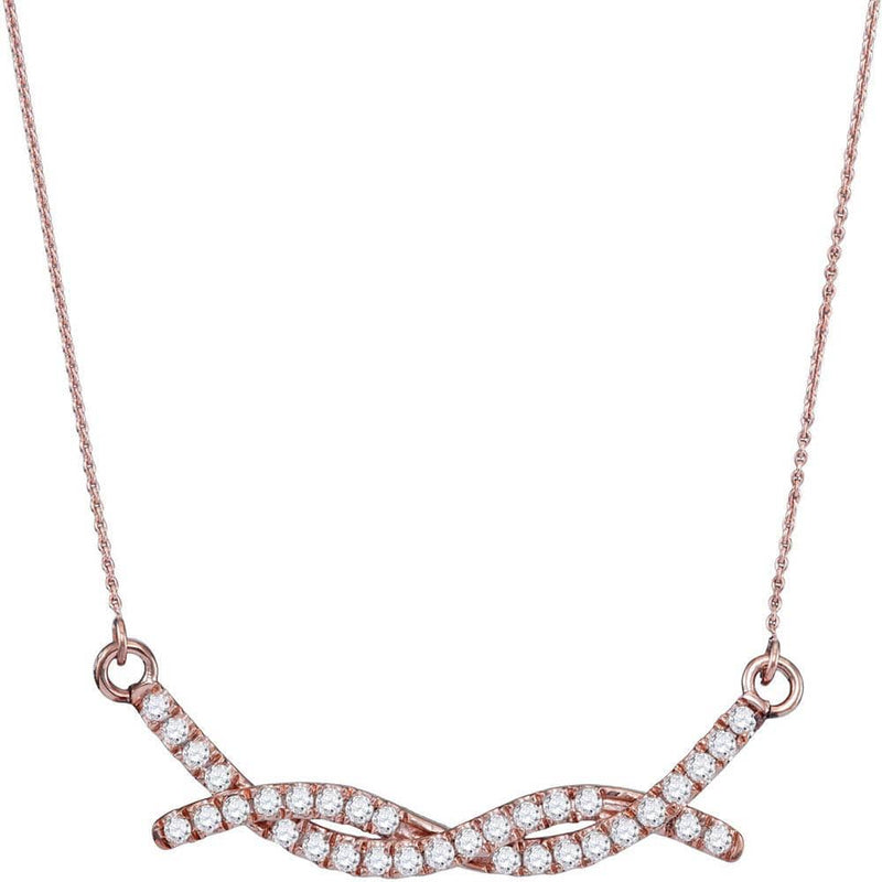 Swarovski Rose Gold Twist Necklace