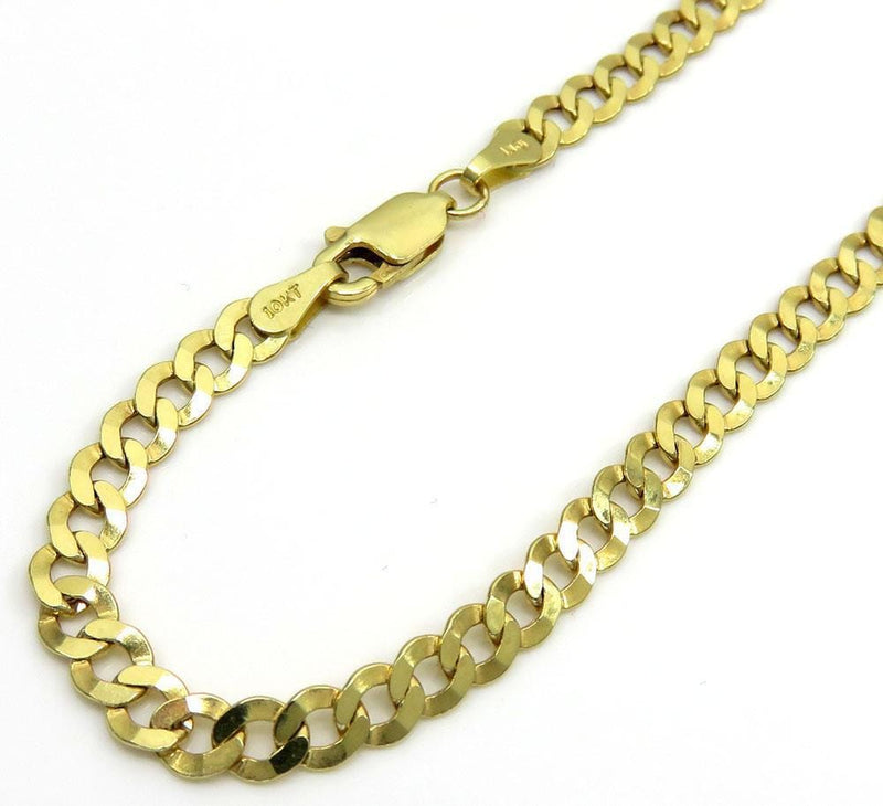 5mm Miami Cuban Bracelet 7 inch / Yellow Gold / 14K