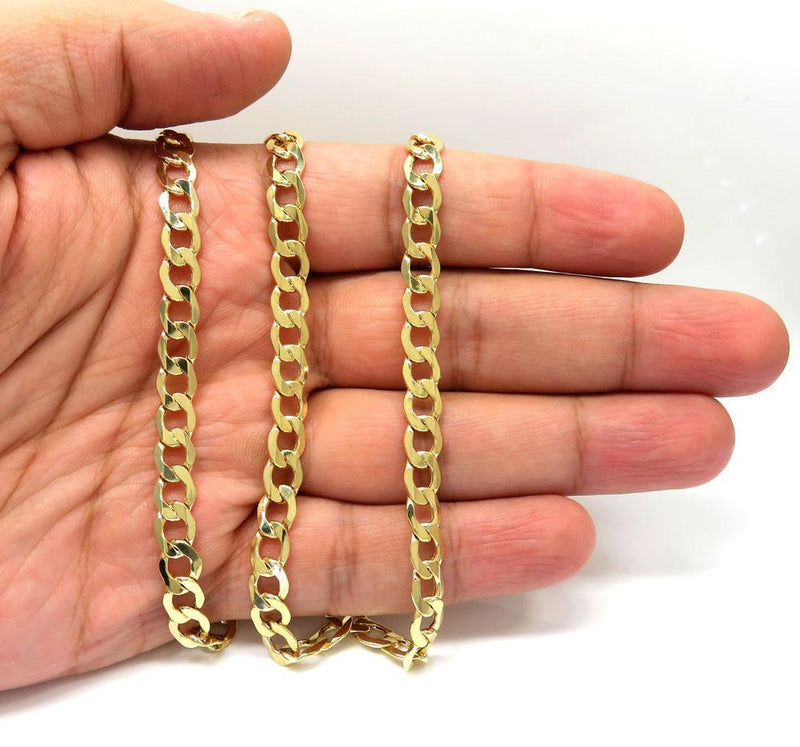 14K Gold Cuban Link Bracelet, 8.75, 7mm - Bracelets