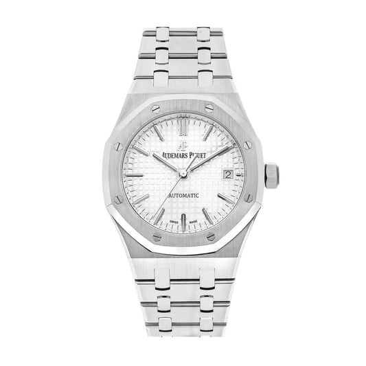 Audemars Piguet 37mm Royal Oak White Dial Stainless Steel Watch 15450ST