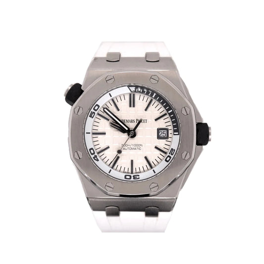 Audemars Piguet Royal Oak 42mm Offshore Diver White Dial Stainless Steel Watch 15710ST