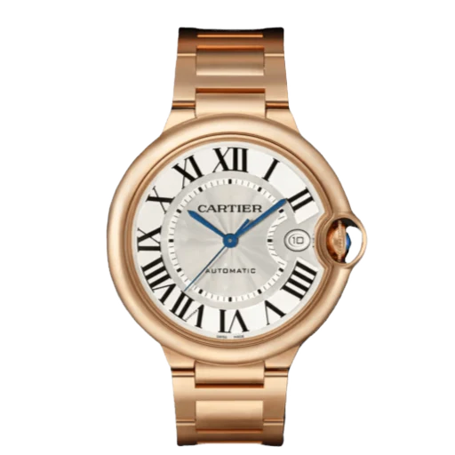 Cartier Ballon Bleu 40mm 18k Rose Gold White Dial Watch WGBB0039