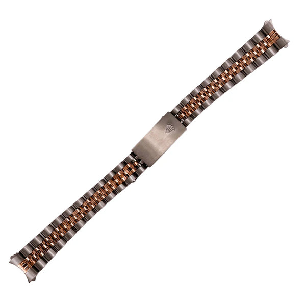 For Rolex 26mm Band 10k Rose Gold & Stainless Steel Jubilee Bracelet