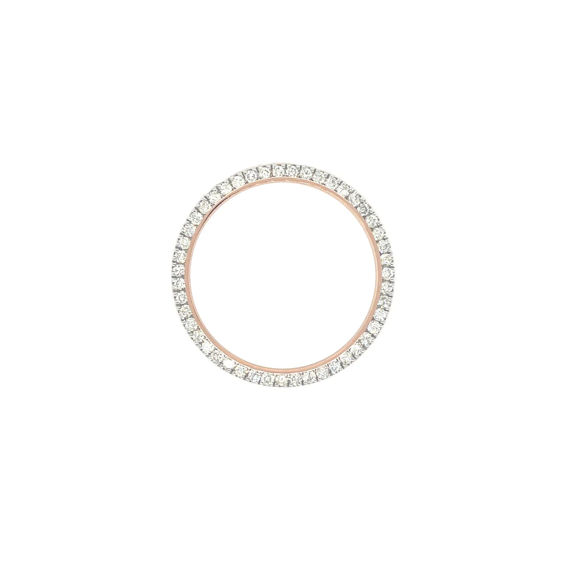 For Rolex 36mm 2.50ct 10k Rose Gold Diamond Bezel