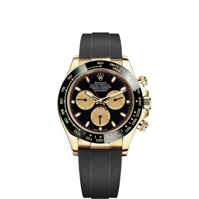 Rolex  Cosmograph Daytona 18k Yellow Gold 40mm Oysterflex Watch 116518LN