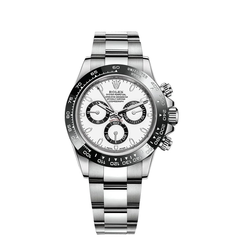 Rolex Cosmograp Daytona 2018 40mm White Dial & Black Bezel Oysterteel Watch 116500LN