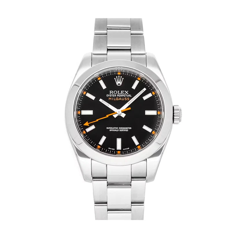 Rolex Milgauss 2008 40mm Black Dial Oyster Stainless Steel Watch 116400