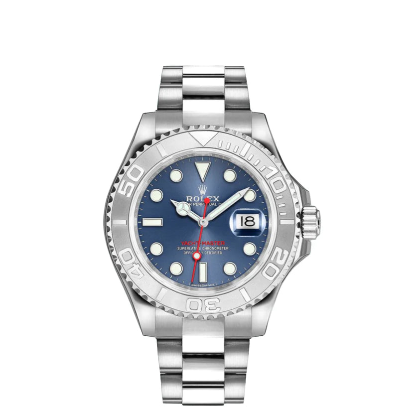 Rolex Yacht-Master 40mm Blue Dial Platinum Steel Watch 116622