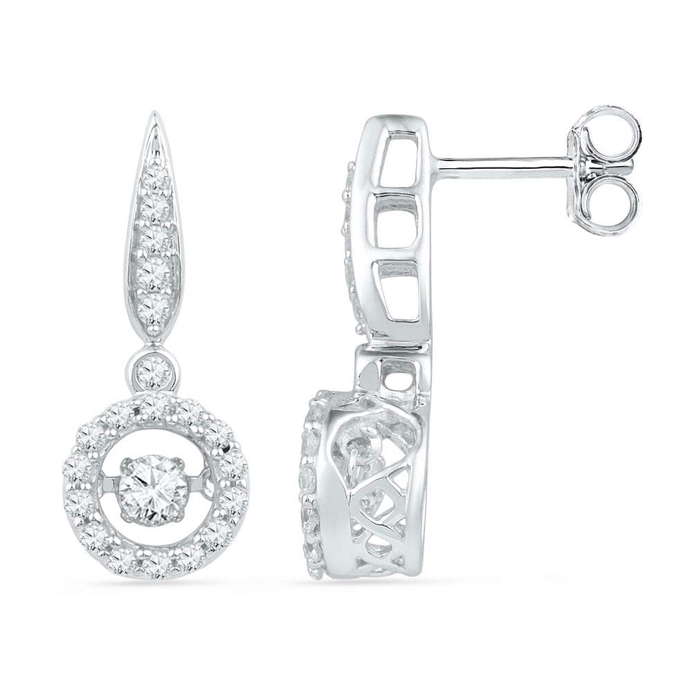 Via Mazzini 92.5-925 Sterling Silver Solitaire Cubic Zirconia Diamond Dangle  Earrings for Women And Girls : Via Mazzini: Amazon.in: Fashion
