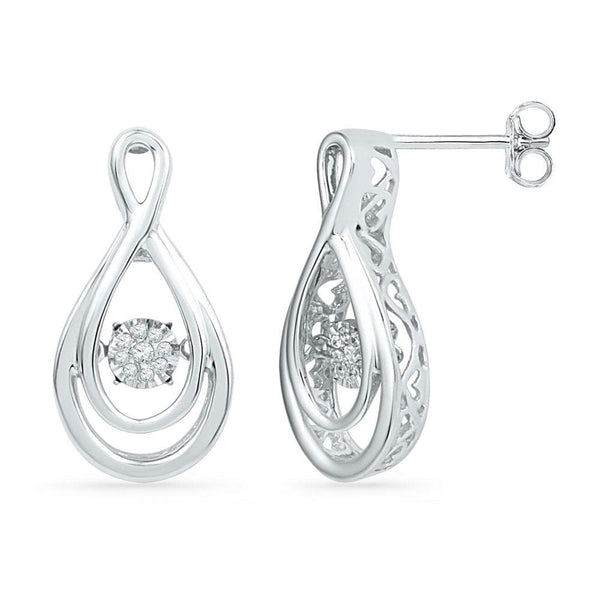 white gold diamond teardrop earrings