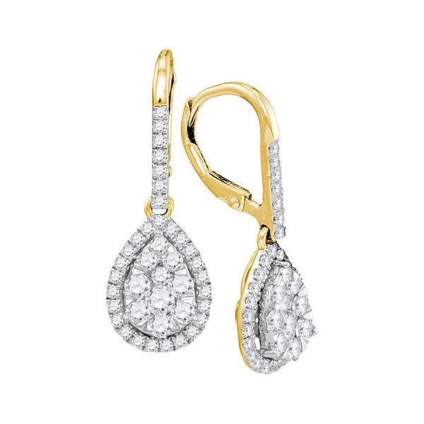 Gold Diamond Teardrop Earrings