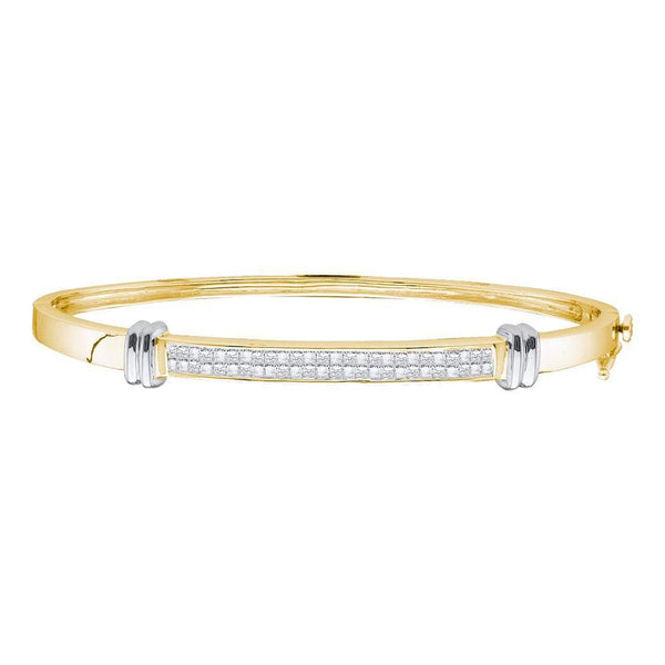 Two-tone Gold Bangle Bracelet