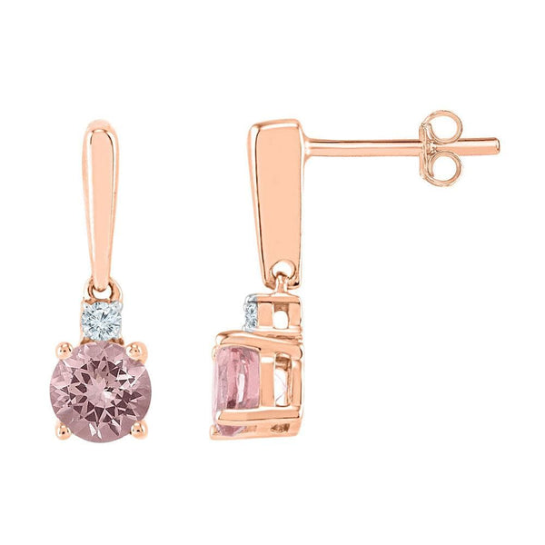 Morganite Dangle Earrings