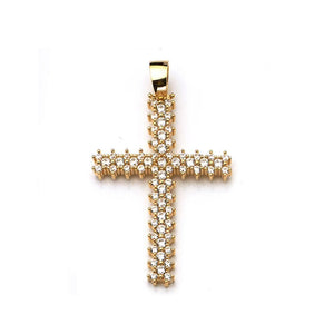 gold cross pendant necklace