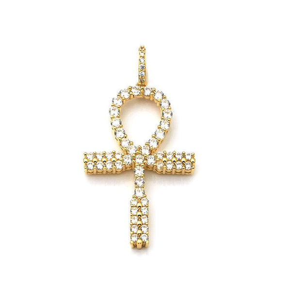 gold cross pendant necklace