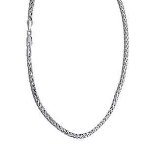 Mens White Gold Palm Chain