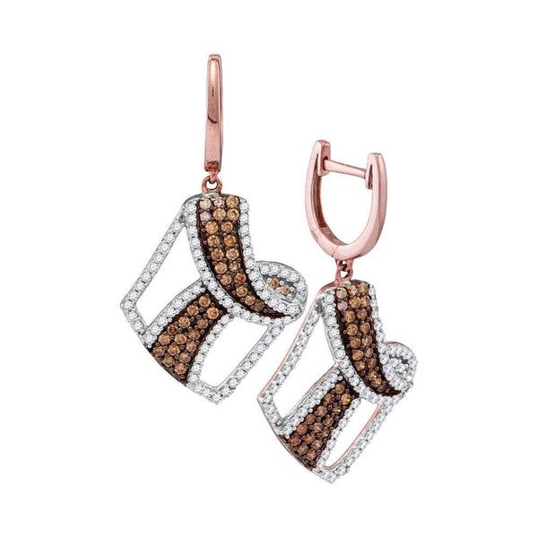 rose Gold brown Diamond Earrings