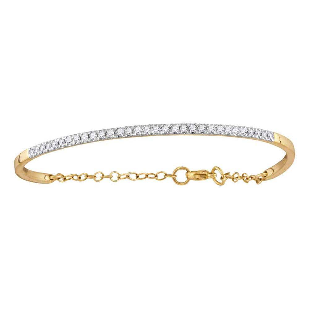 Yellow Gold Diamond Bangle Bracelet