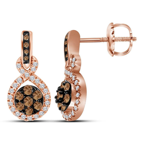 Rose Gold Diamond Dangle Earrings