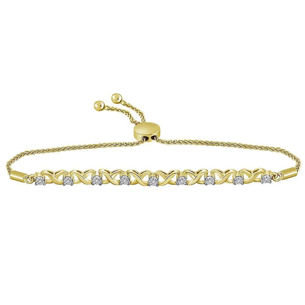 Diamond bolo bracelet