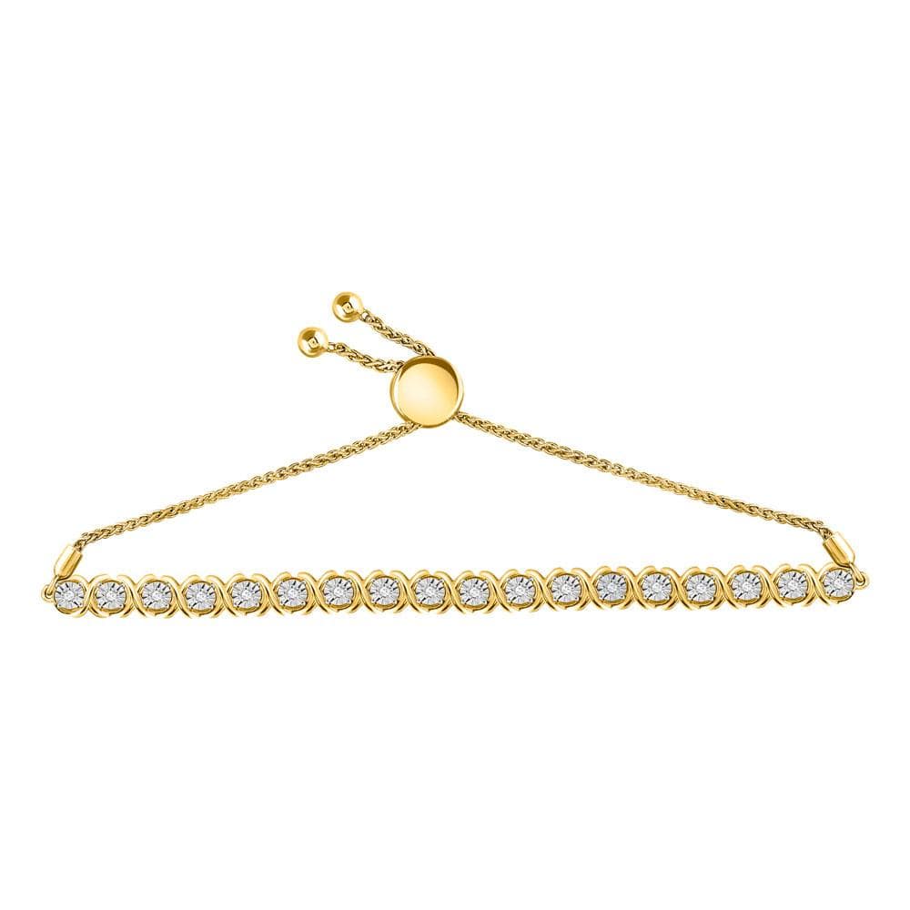 Gold Diamond Bolo Bracelet