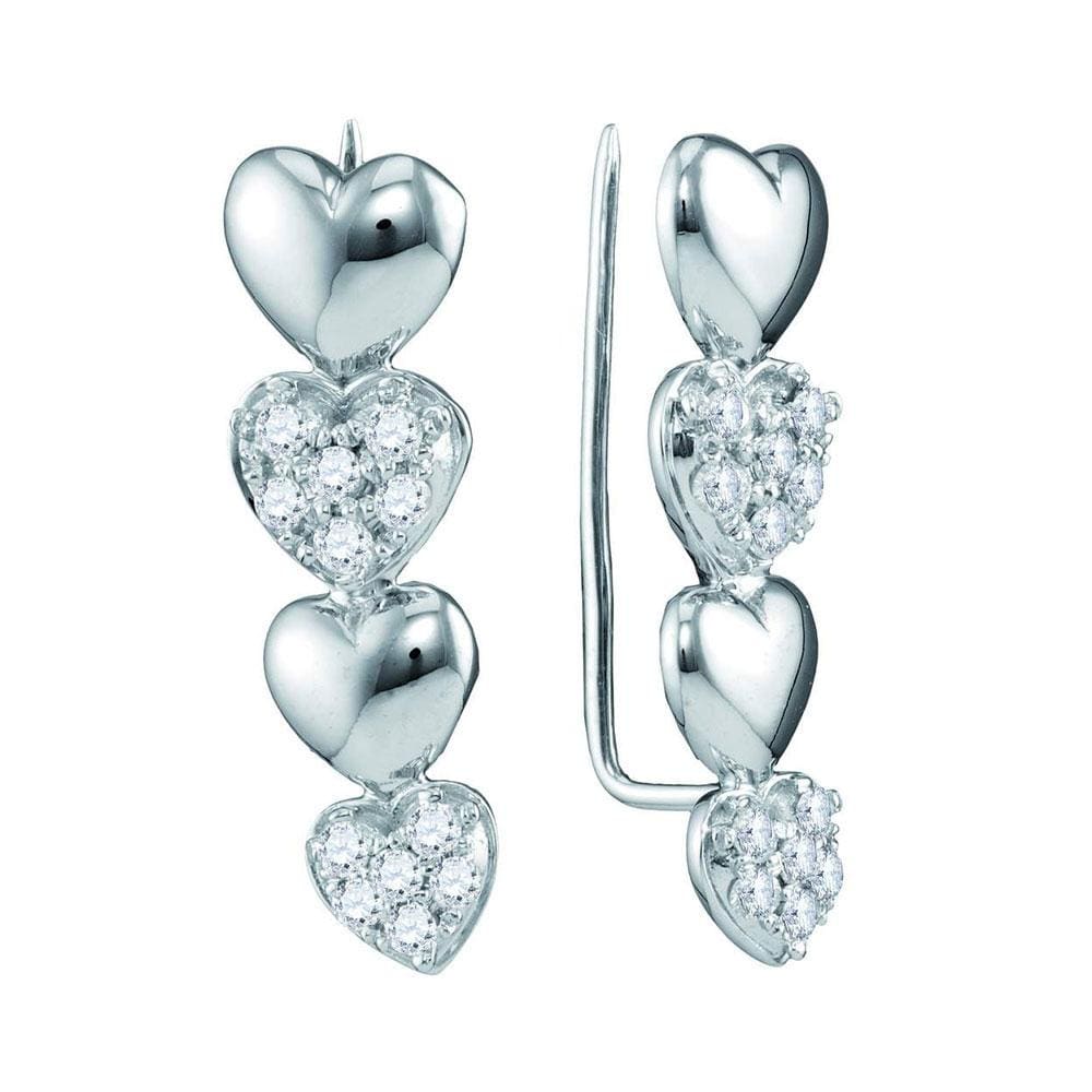 Heart Climber Earrings