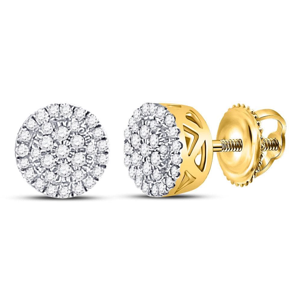 white gold cluster stud earrings