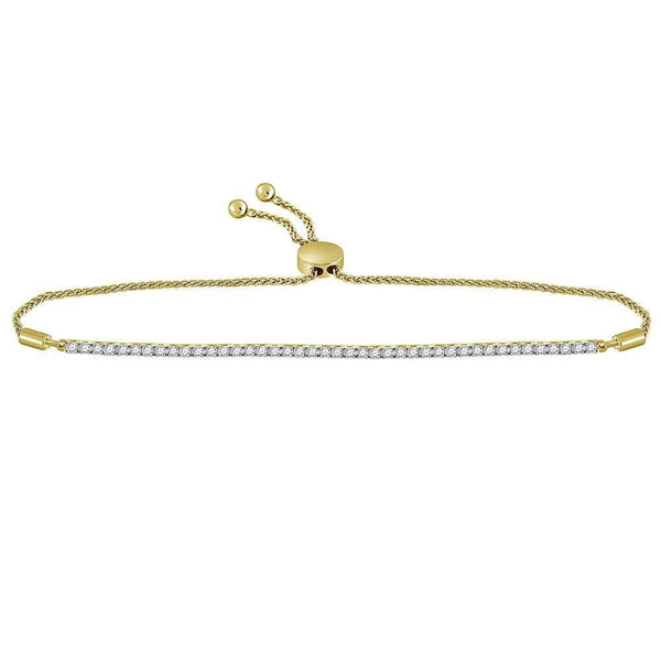 Gold Diamond Bolo Bracelet