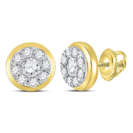 Yellow Gold Diamond Stud Earrings