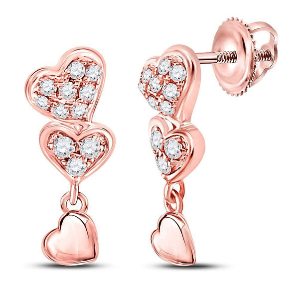 diamond heart earrings