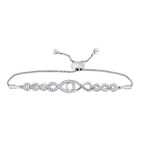 white gold Diamond Bolo Bracelet