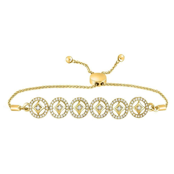 gold diamond bolo bracelet