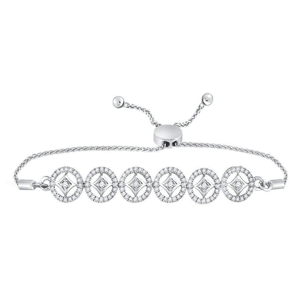 white gold Diamond Bolo Bracelet