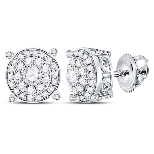 cluster diamond earrings