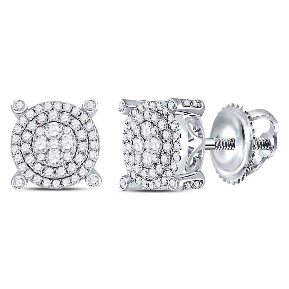 cluster diamond earrings