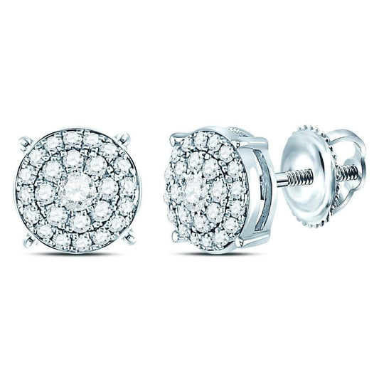 cluster diamond earrings