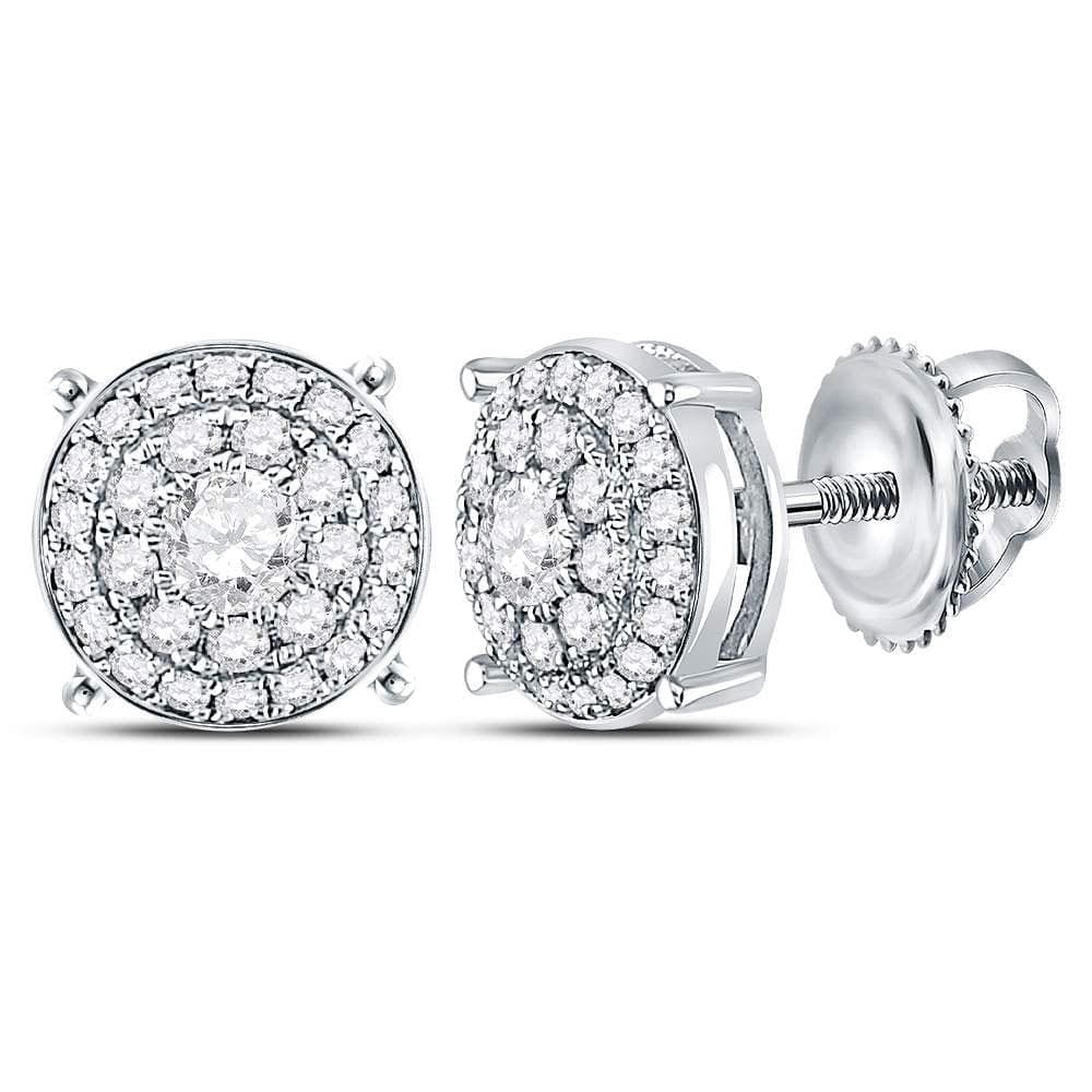 cluster diamond earrings