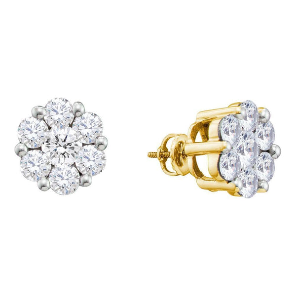 Yellow Gold Diamond Stud Earrings