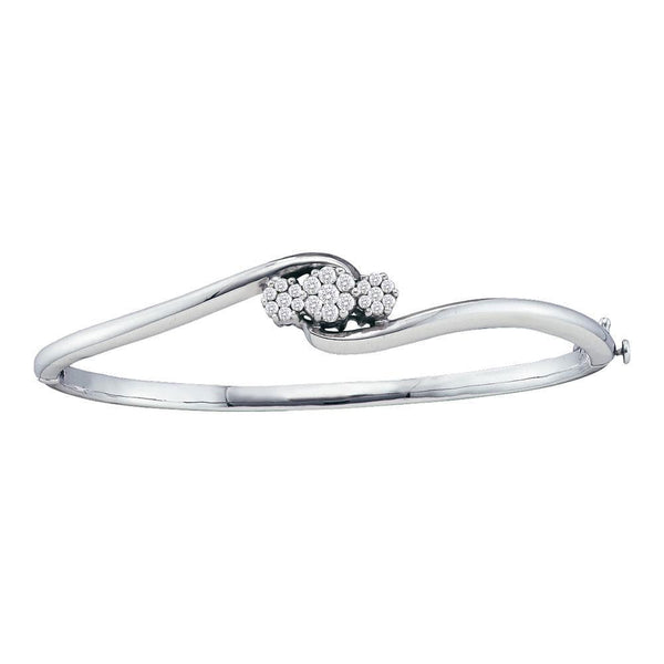 White Gold Diamond Bangle Bracelet