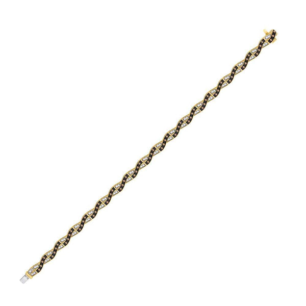 yellow gold diamond tennis bracelet