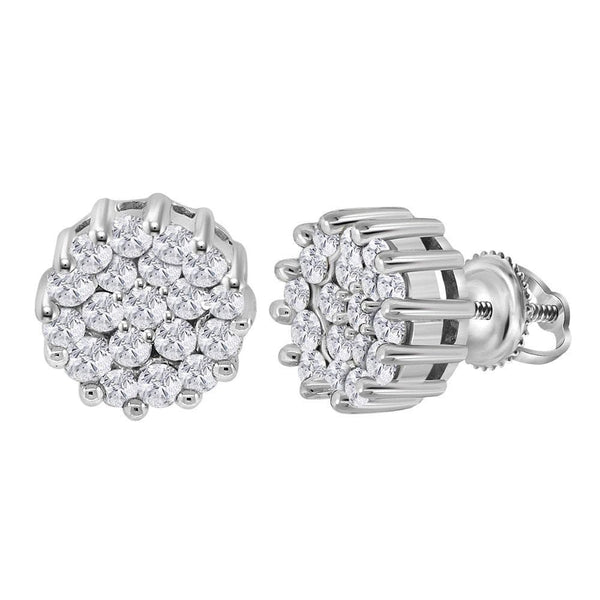 cluster diamond earrings