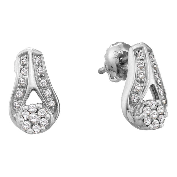 cluster diamond earrings