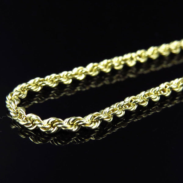 10K Yellow Gold Hollow Rope Chain