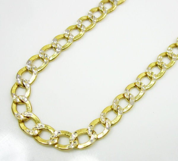 Yellow Gold Pave Cuban Chain Bracelet