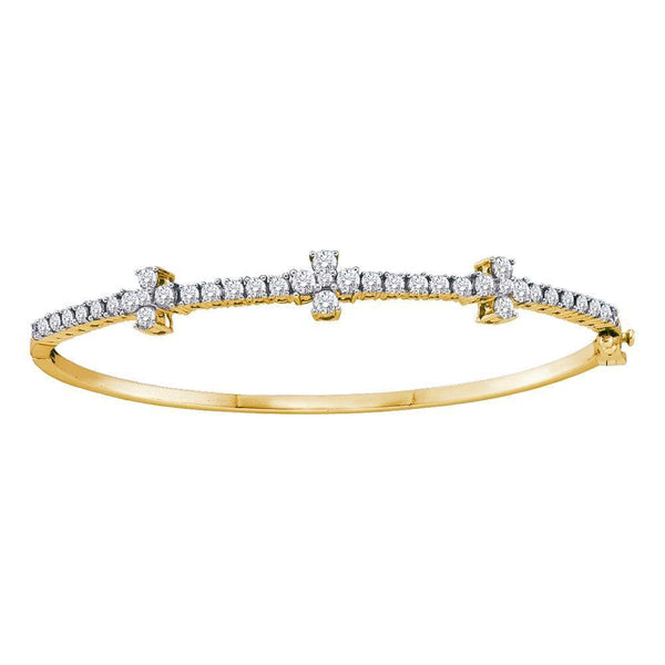 Yellow Gold Diamond Bangle Bracelet