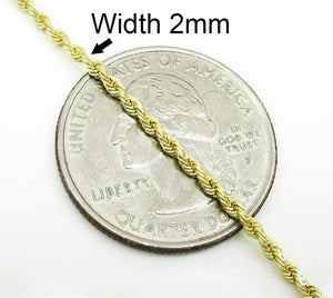 2MM Yellow Gold Rope Chain