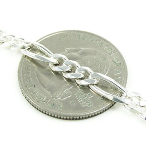 4MM 10K White Gold Figaro Link Chain, Chain, Jawa Jewelers, Jawa Jewelers