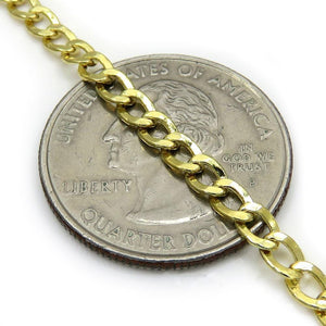 2MM 10K Yellow Gold Hollow Cuban Chain, Chain, Jawa Jewelers, Jawa Jewelers