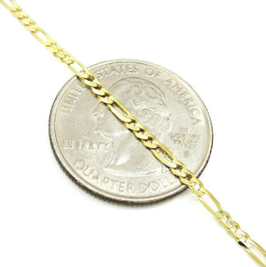 2.5MM 10K Gold Hollow Figaro Link Chain, Chain, Jawa Jewelers, Jawa Jewelers