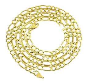 5MM 10K Gold Hollow Figaro Link Chain, Chain, Jawa Jewelers, Jawa Jewelers